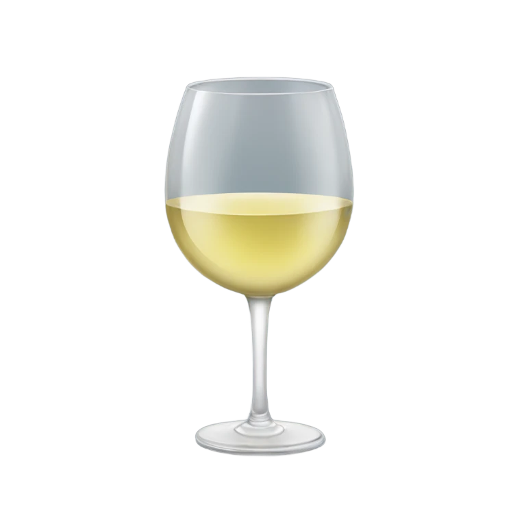 Glass of white wine  emoji