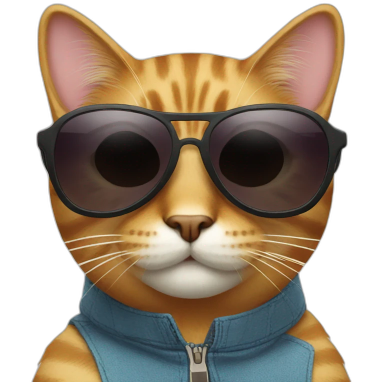 Cat with sunglasses emoji