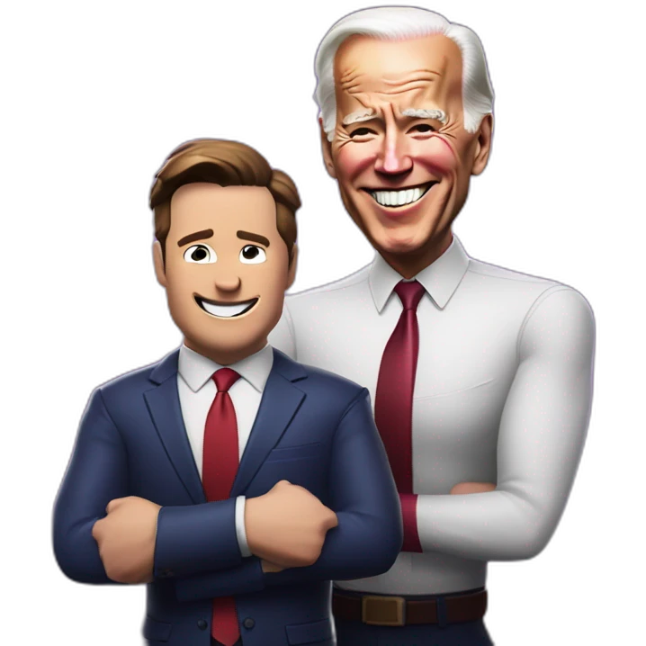 Joe biden beating elon musk in fortnite emoji