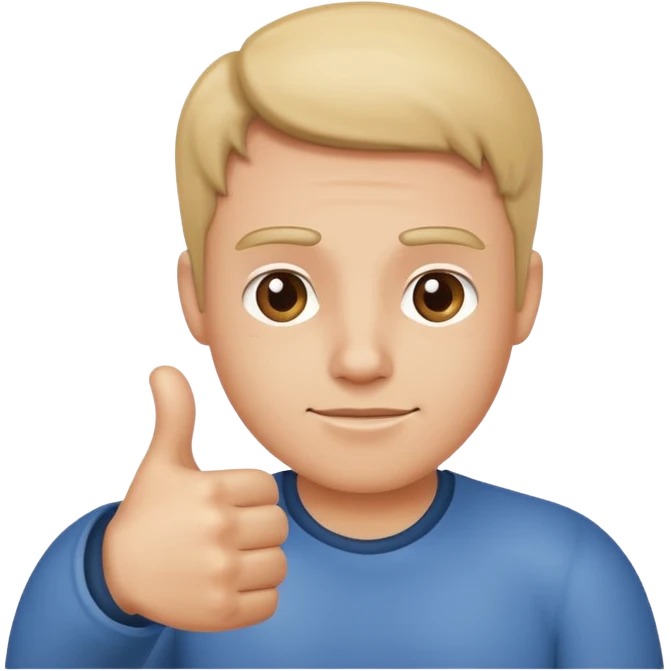 Worry with thumbs up emoji