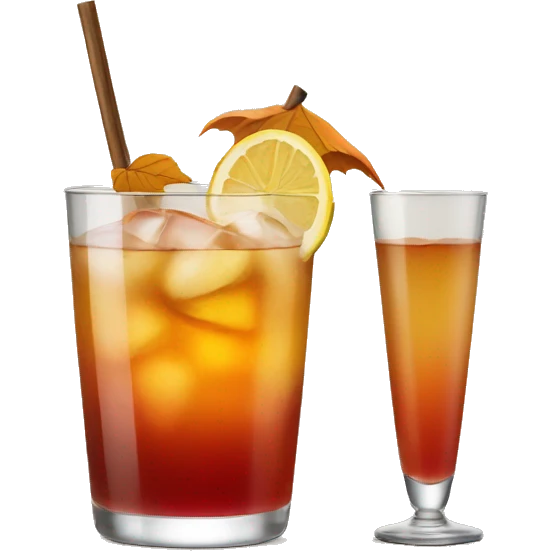 Autumn alcoholic cocktail emoji