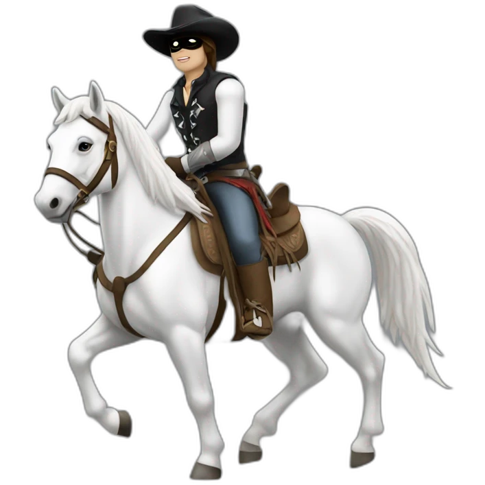 the lone ranger riding white horse emoji