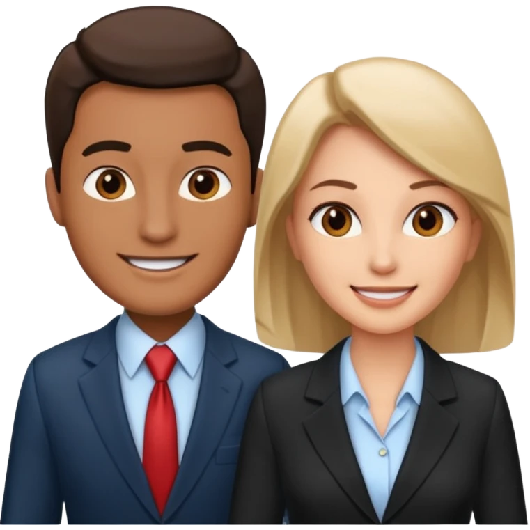 cliente y vendedor en oficina emoji