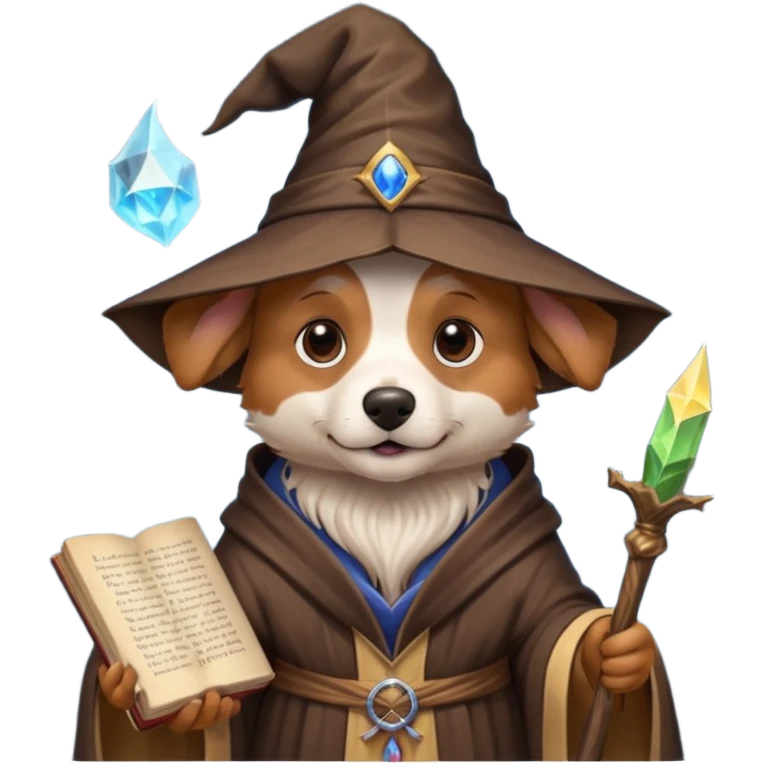 Dog wizard emoji