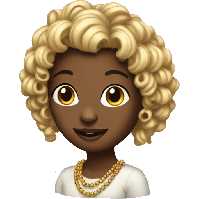 Light beauty with hair beads  emoji