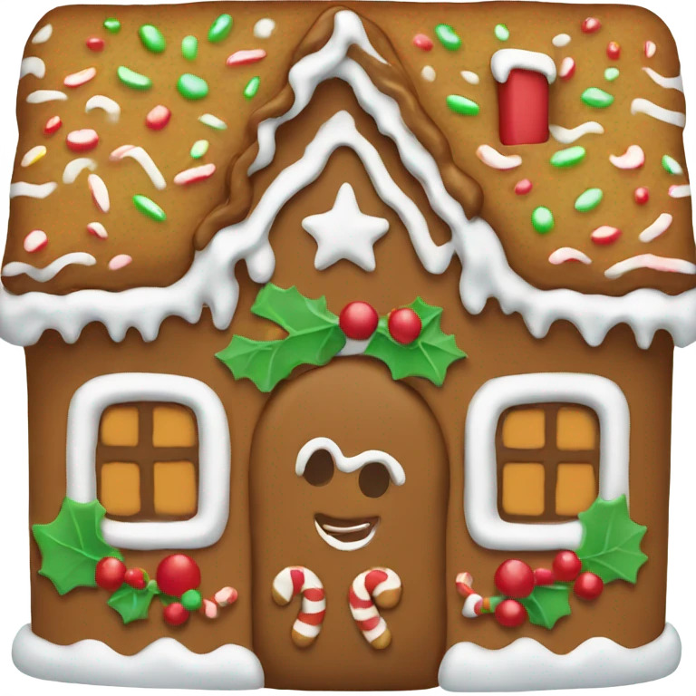 christmas gingerbread house emoji