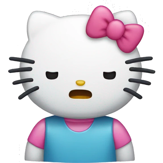 Hello kitty crying emoji