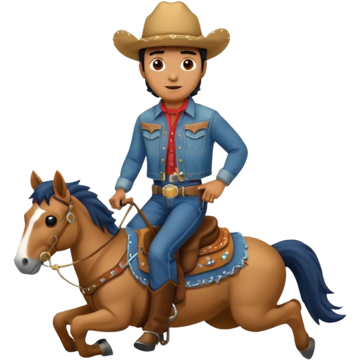 Mexican riding a bronco emoji