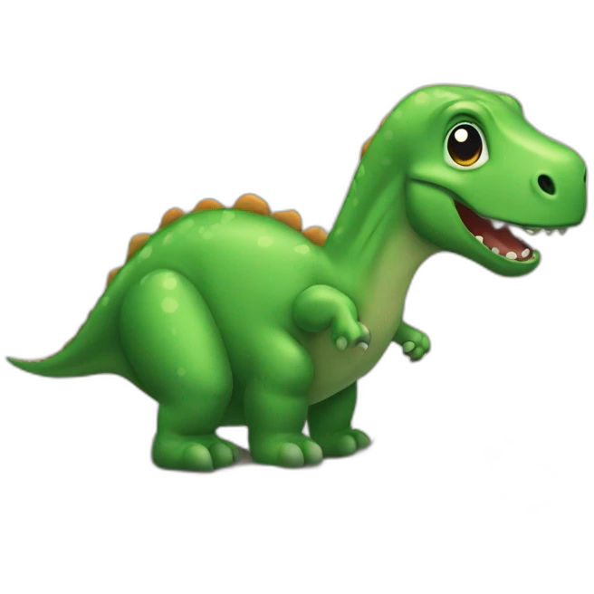 Dinosaur pooping emoji