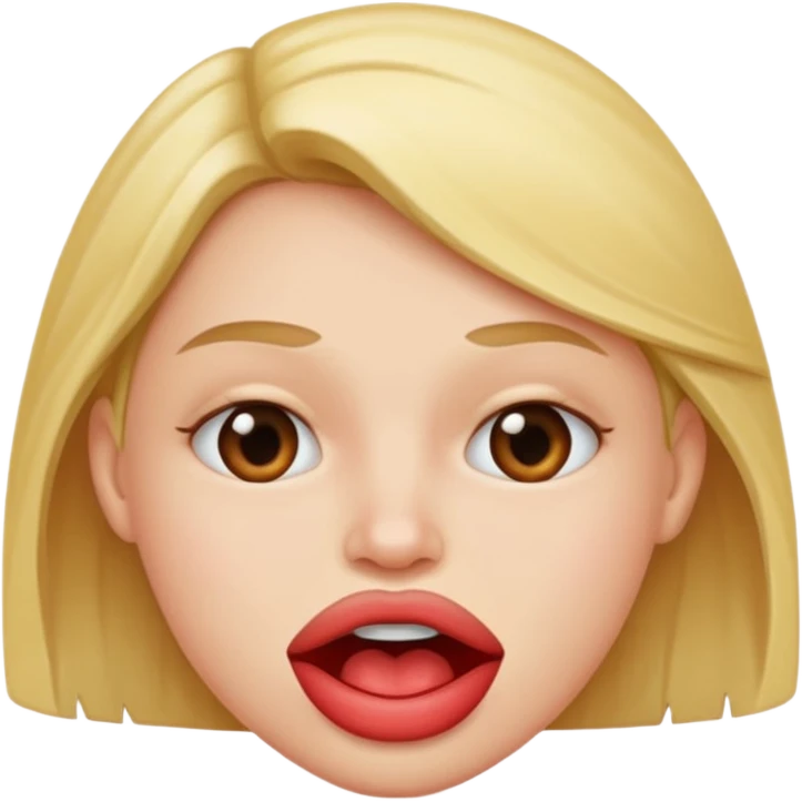 Biting lip emoji
