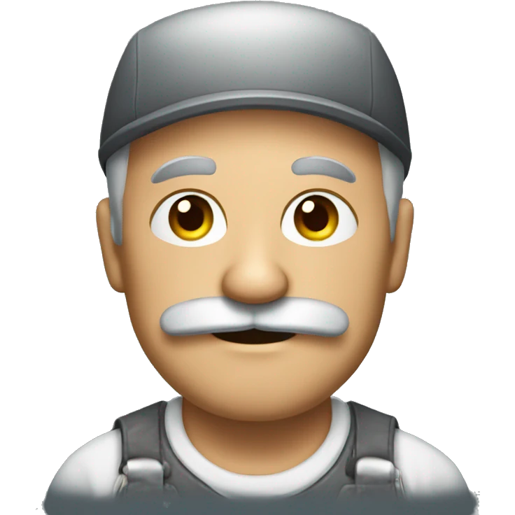 old repairman with mustache emoji