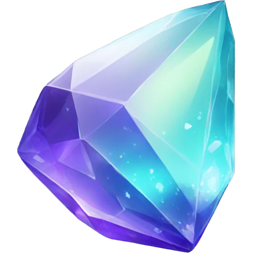 Shiny sparkly glass crystal gem shard emoji