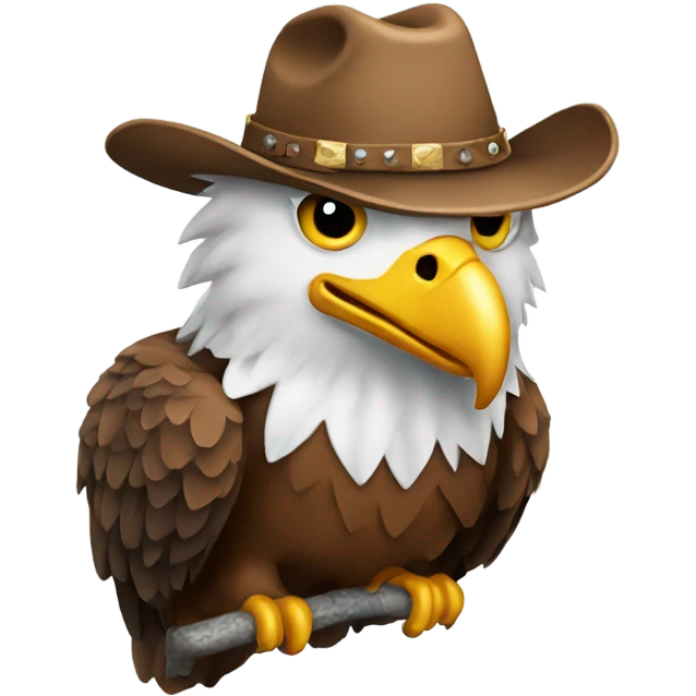 eagle with a cowboy hat emoji