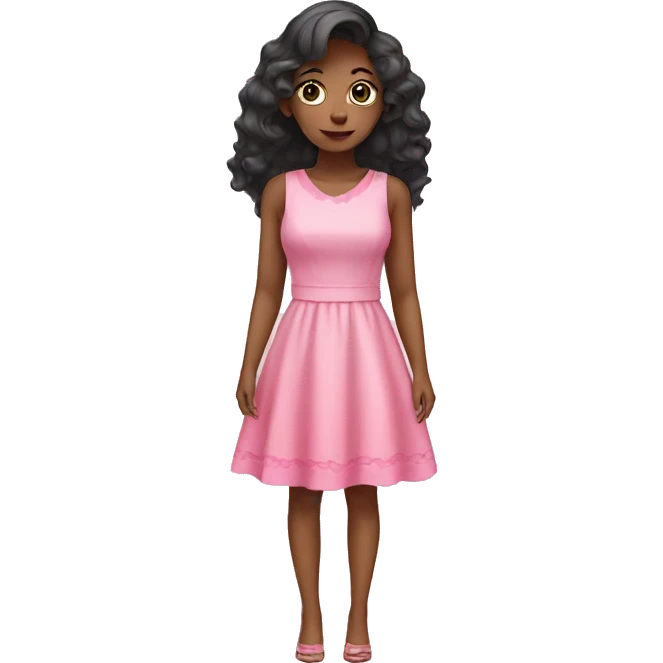 Cute pink dress  emoji