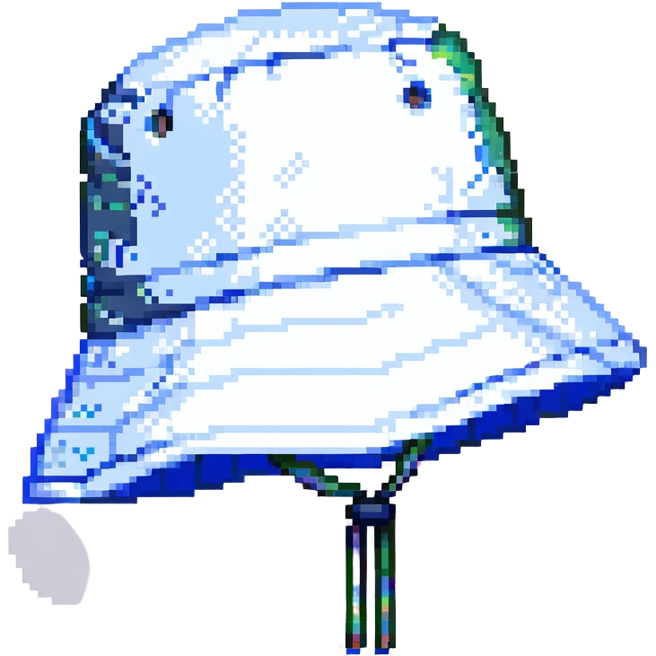 Синяя панамка со шнурком, no background emoji