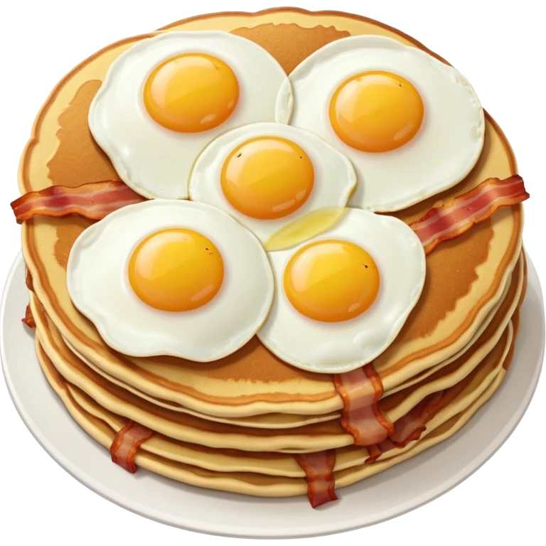 Pancakes, eggs and bacon emoji