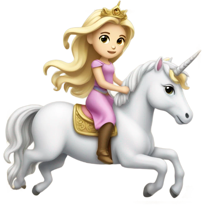 Princess riding a unicorn emoji