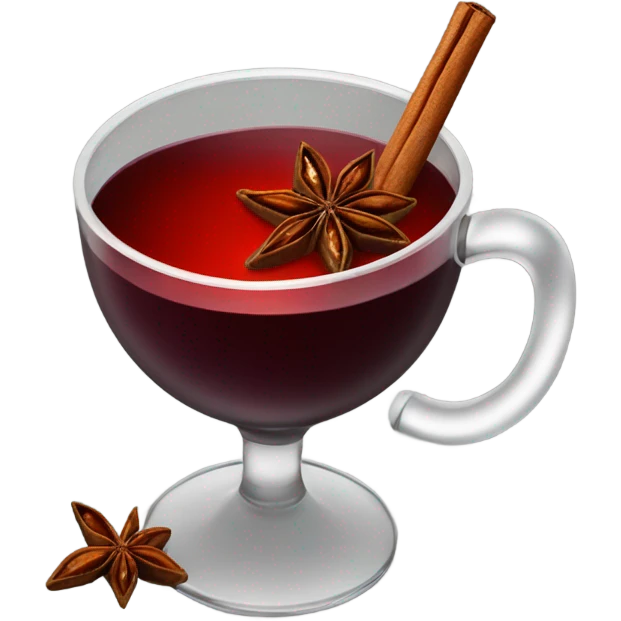 Mulled wine with star anise emoji