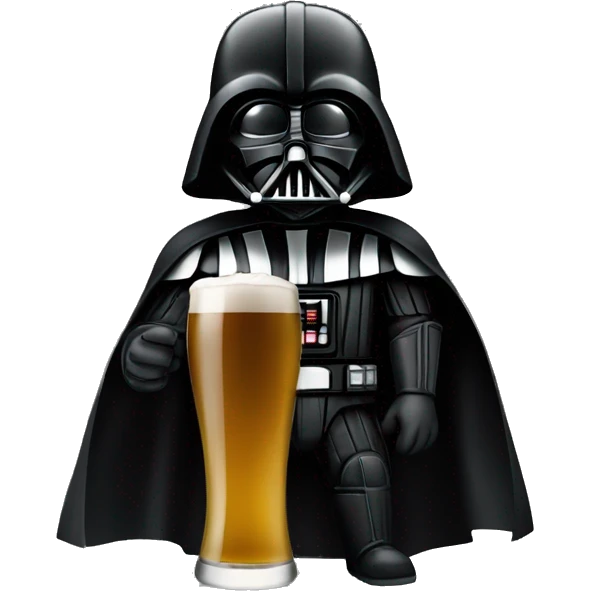 Dark vador qui boit une bière  emoji
