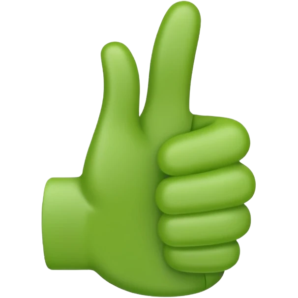 Thumbs up emoji with green color emoji