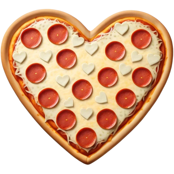 Heart shaped pizza emoji