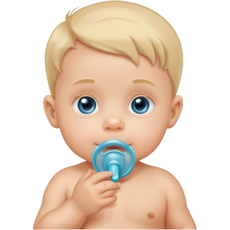 Baby boy with pacifier  emoji