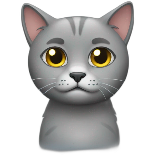 Sad gray cat emoji