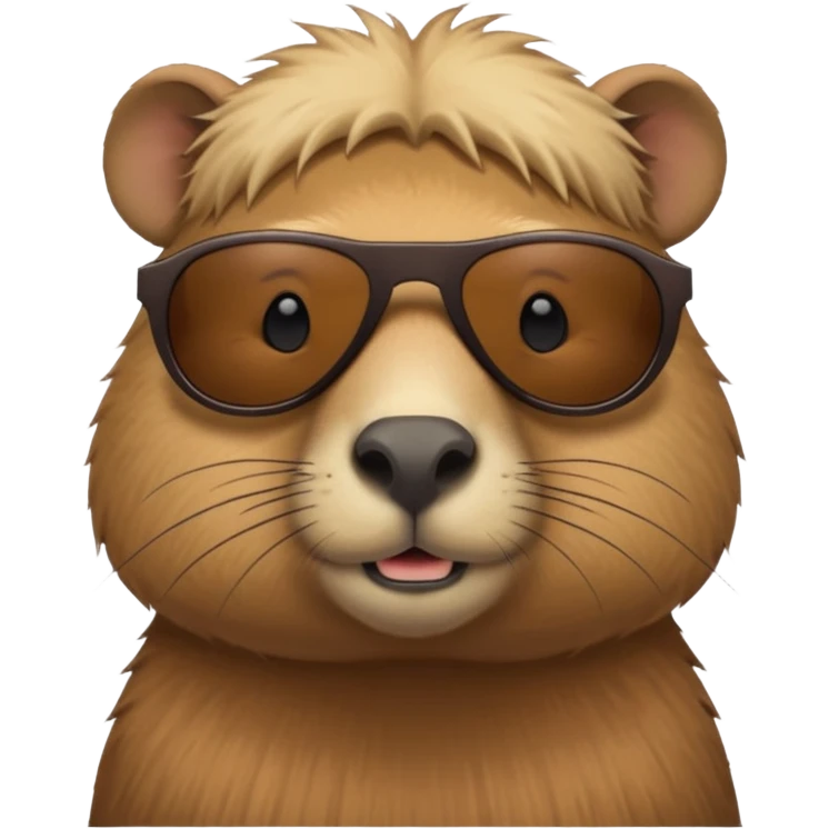 Capibara con lentes de sol oscuros emoji