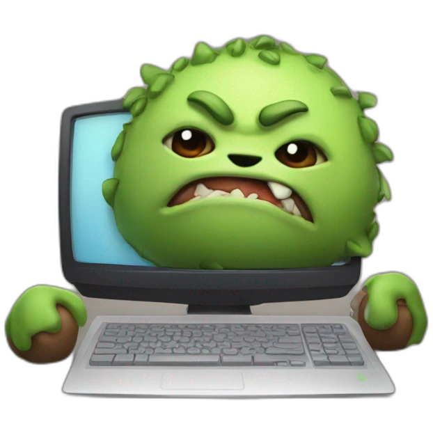 pudge with computer emoji