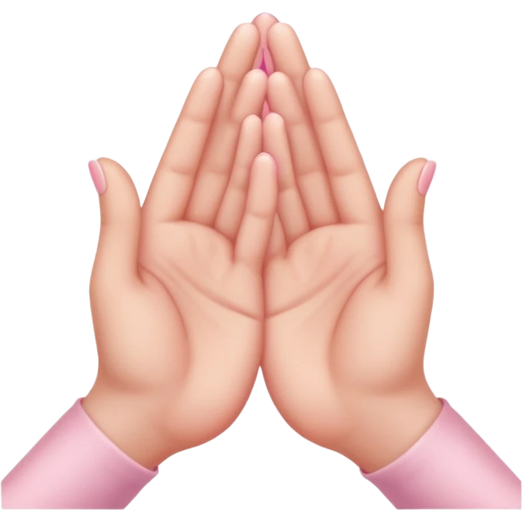 pray hands soft pink emoji