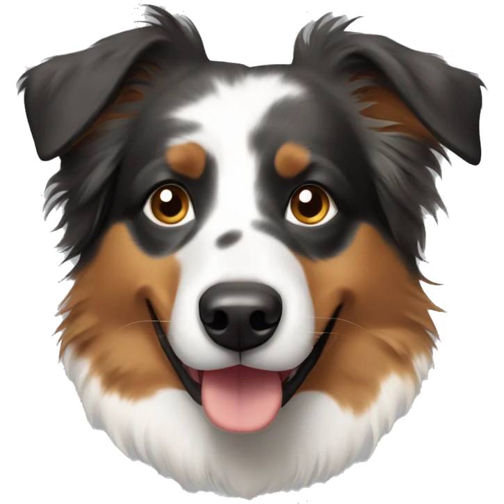 Australian shepherd head emoji