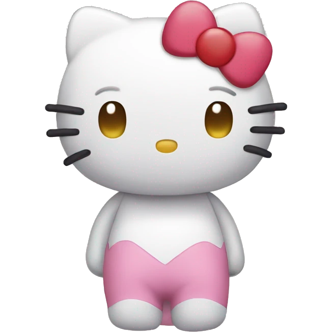 hello kitty with heart emoji