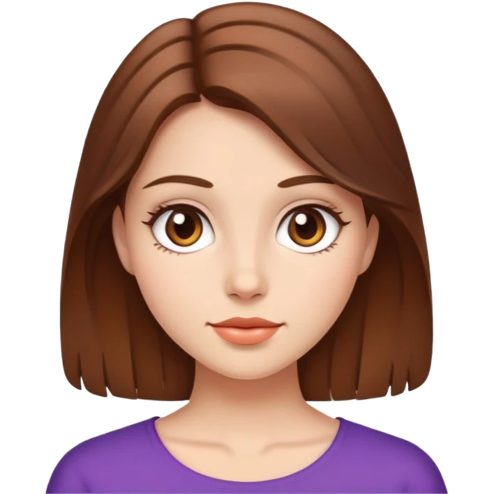 beautiful girl with brown hair emoji