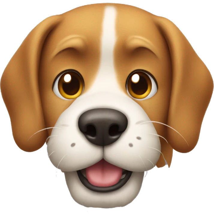 A giant dog with a cat face emoji