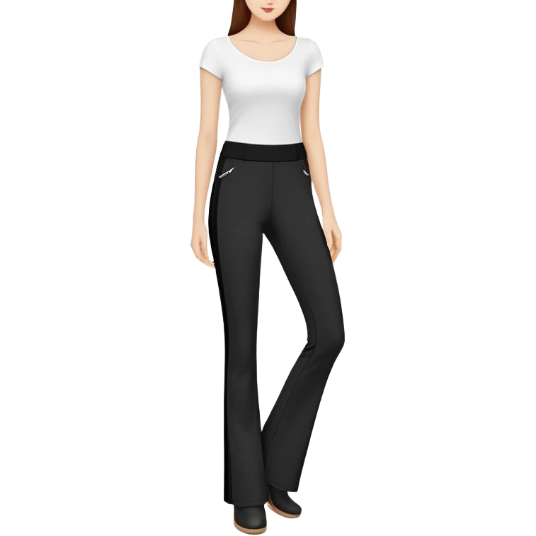 Bootcut black banding pants emoji