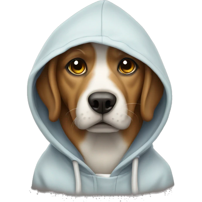 dog wearing a hoodie emoji