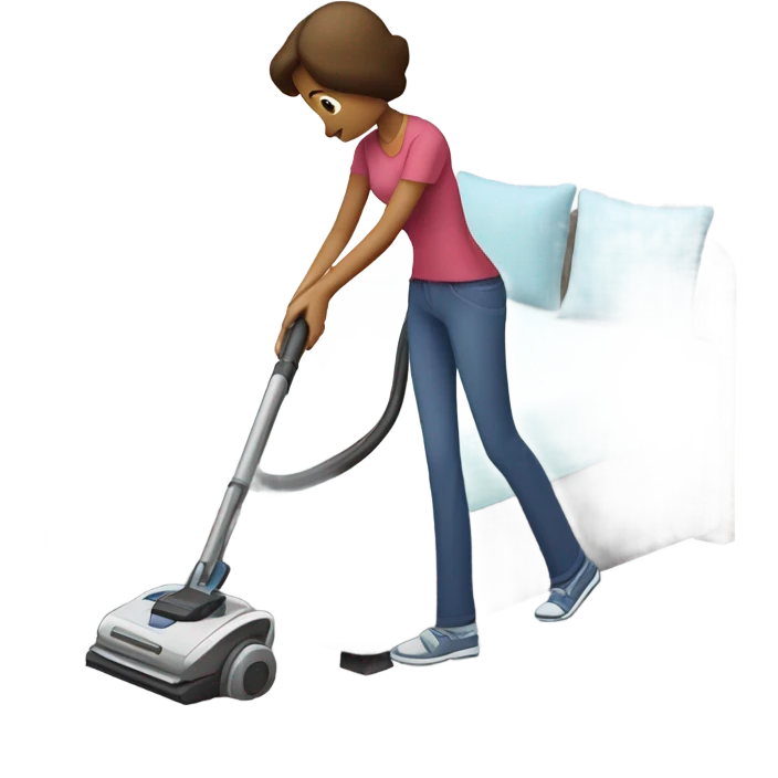 Vacuuming a bed emoji