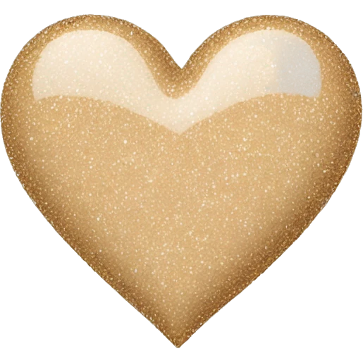 Beige heart with glitter emoji
