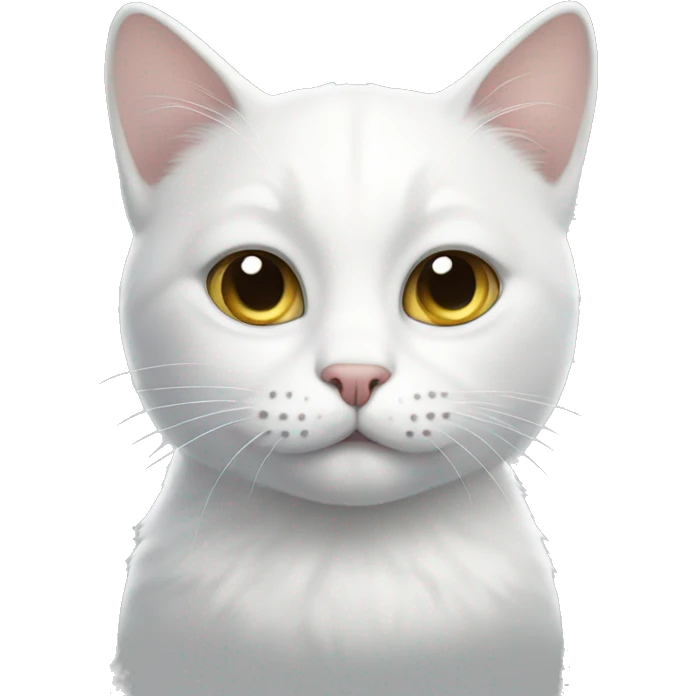 White cat with grey spots emoji