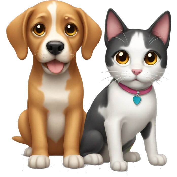 dog and cat emoji
