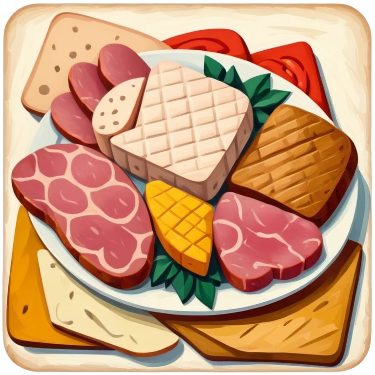 picasso abstract art SPAM MEAT painting emoji
