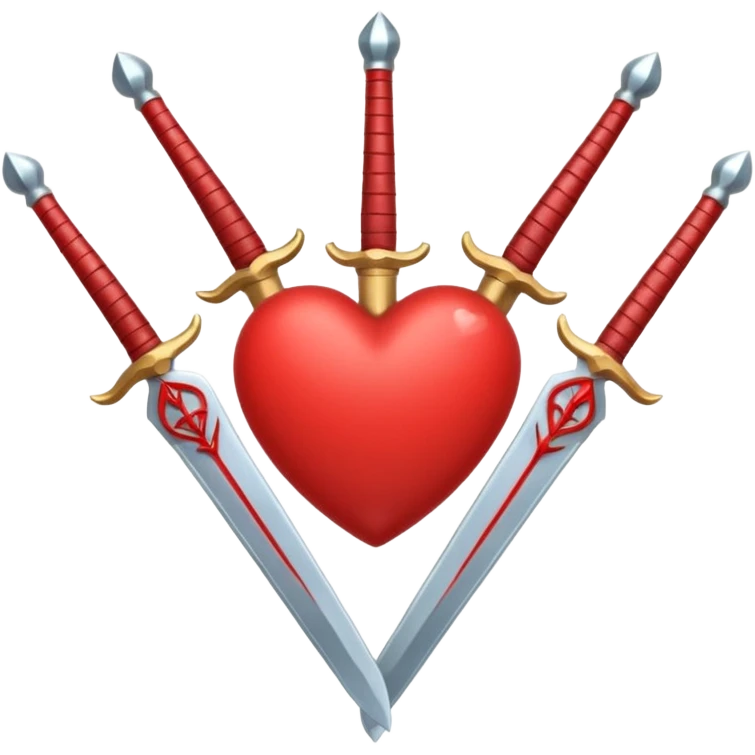 three of swords tarot emoji