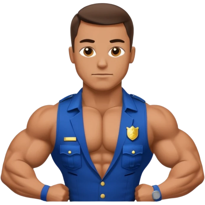 police bodybuilder  emoji