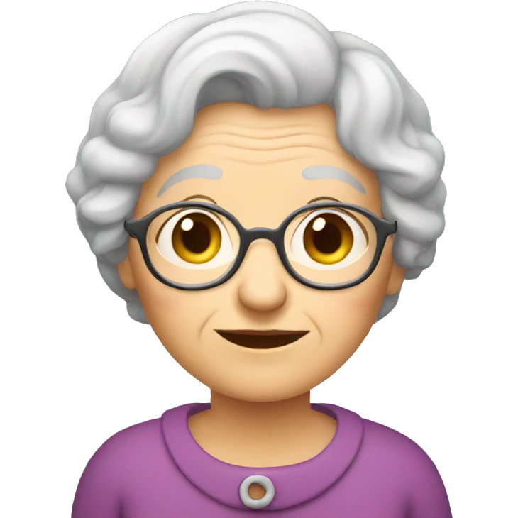 grandma with soup emoji