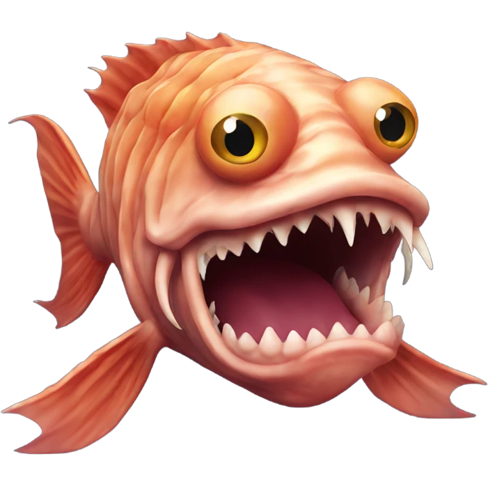 Scary monk fish emoji