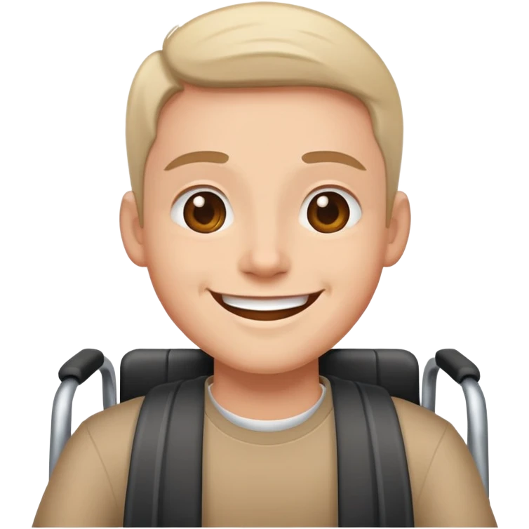 Person in wheelchair smiling emoji