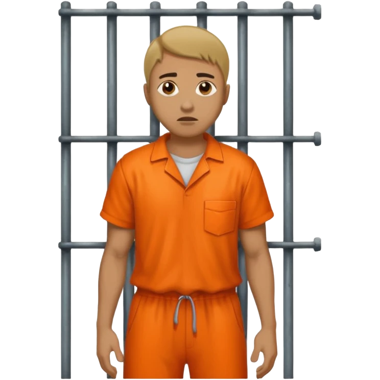 prison cell with a guy emoji