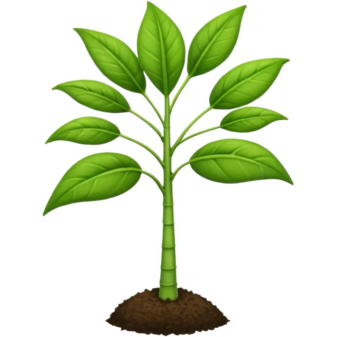 Giant stem plant growing emoji