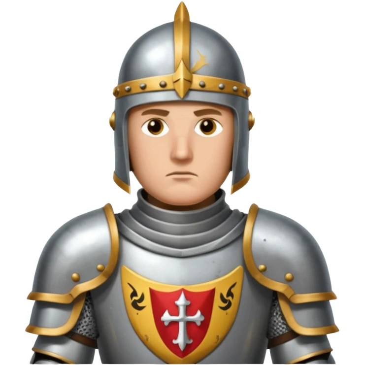 Hazme el emoji de un caballero medieval con actitud muy masculina en diversos estados de animos de los caballeros teutonicos pensativo emoji