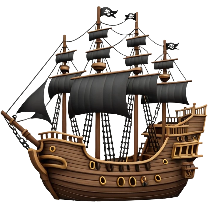 simple Pirate Ship Ride  emoji